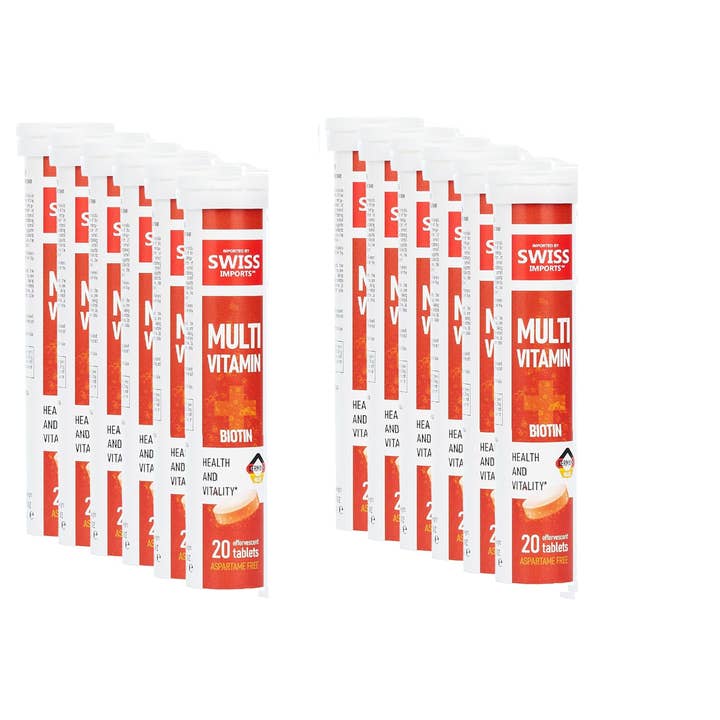 SWISS IMPORTS - Wholesale Oral Supplement/Vitamin - Swiss Imports Effervescent Multivitamins + Biotin 20 Tablets1