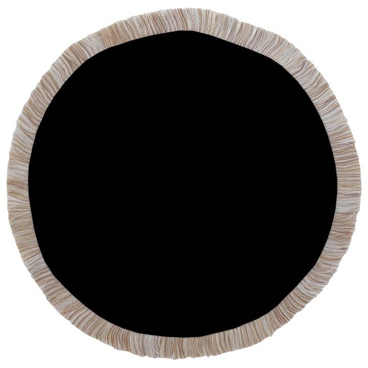 Round Placemat-Solid-Black-40cm for wholesale by Escape To Paradise