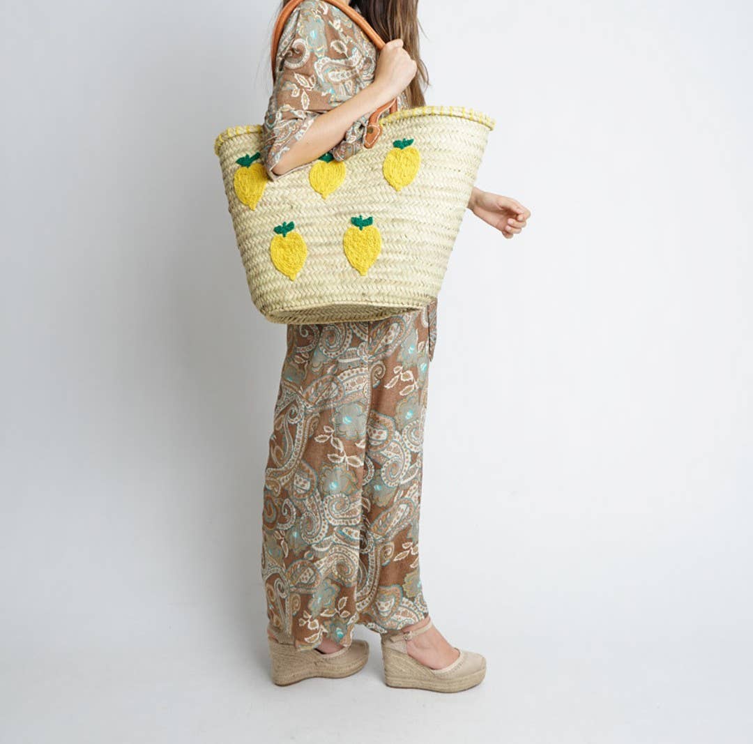 Twins Basket – wholesale Strandväska – Handflätad halmväska – söt sommarväska1