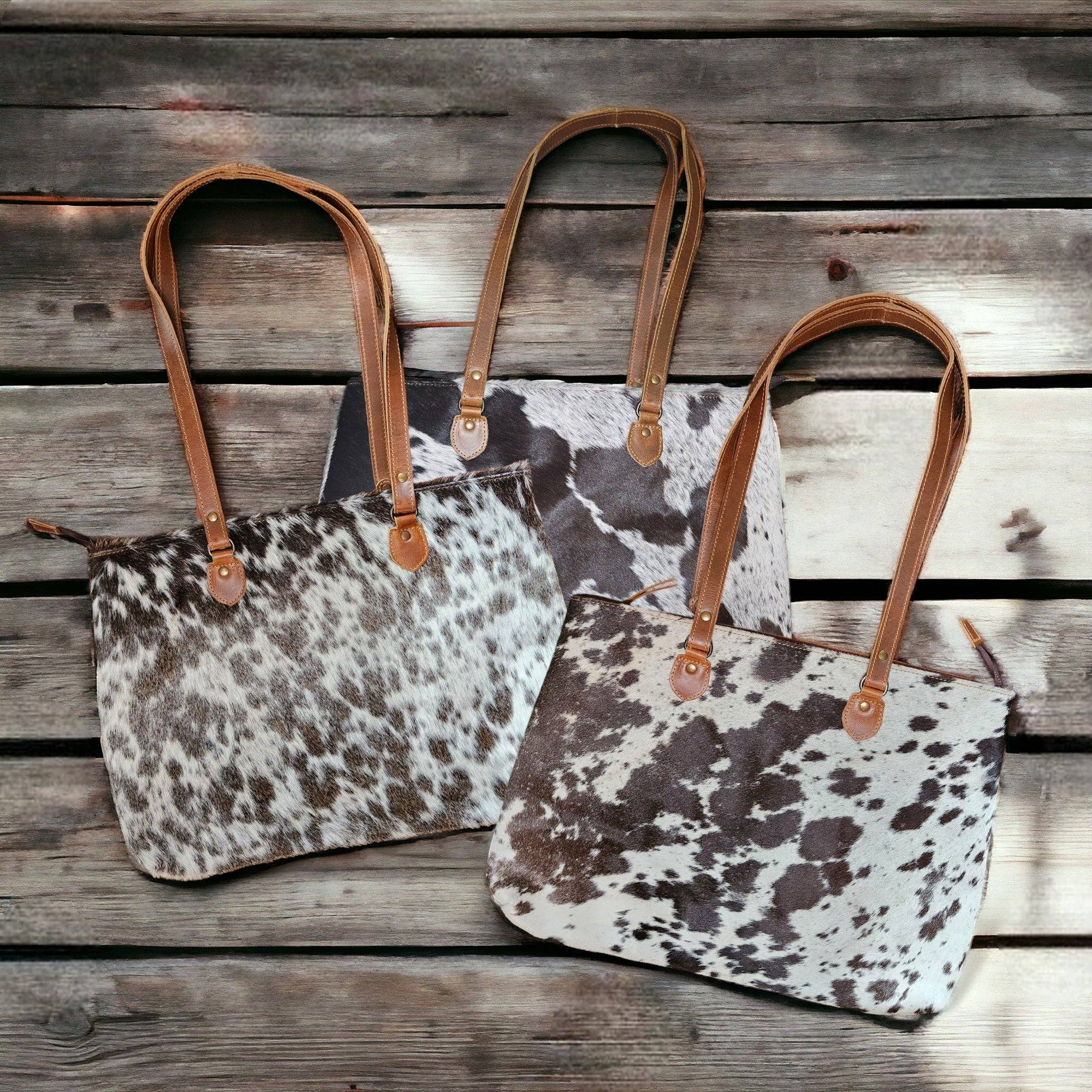 Ranch Junkie - Wholesale Tote Bag - Women's - Genuine Cowhide Large Tote Highlands Black Cowhide Tote5