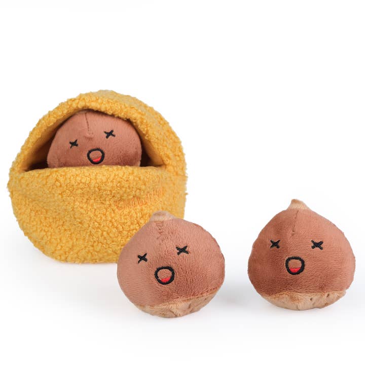 CHEWFFON - Wholesale Pet squeaky toy – Dog - CHEWFFON Chestnut Hide & Seek Squeaky Dog Toy2