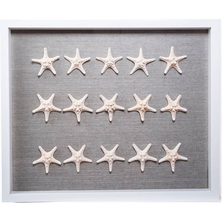 Sealife Shadow Box - Blauwgrijs/Wit voor wholesale door Jamie Dietrich Designs