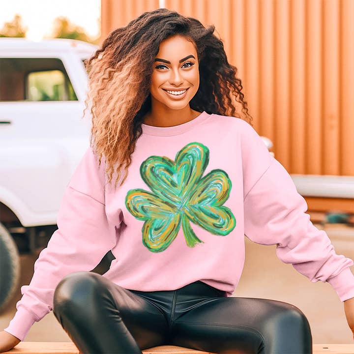 St Patrick's Day Shamrock Clover tröja eller T-shirt för wholesale av Simply J4 Boutique