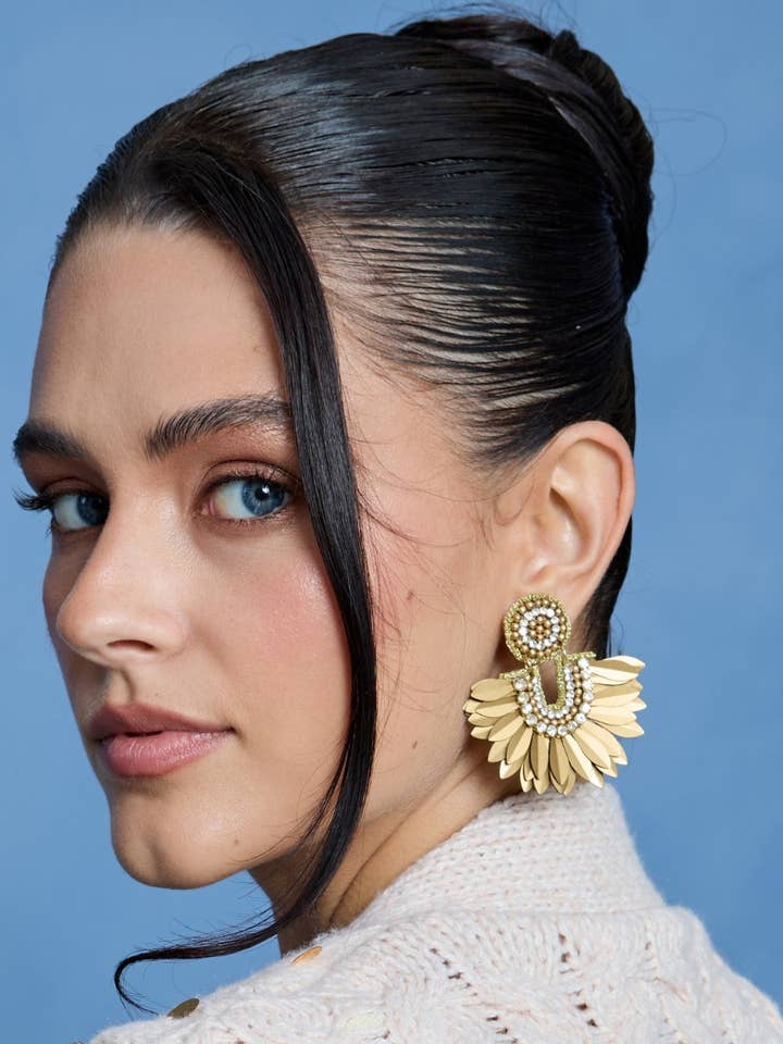 Beaded Wing Earrings for wholesale by SAACHI