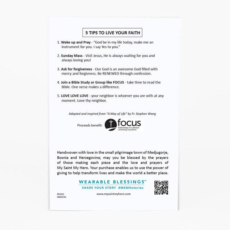 My Saint My Hero - Wholesale Woven/Braided Bracelet - School Spirit Blessing-Black/Yellow/Silver2