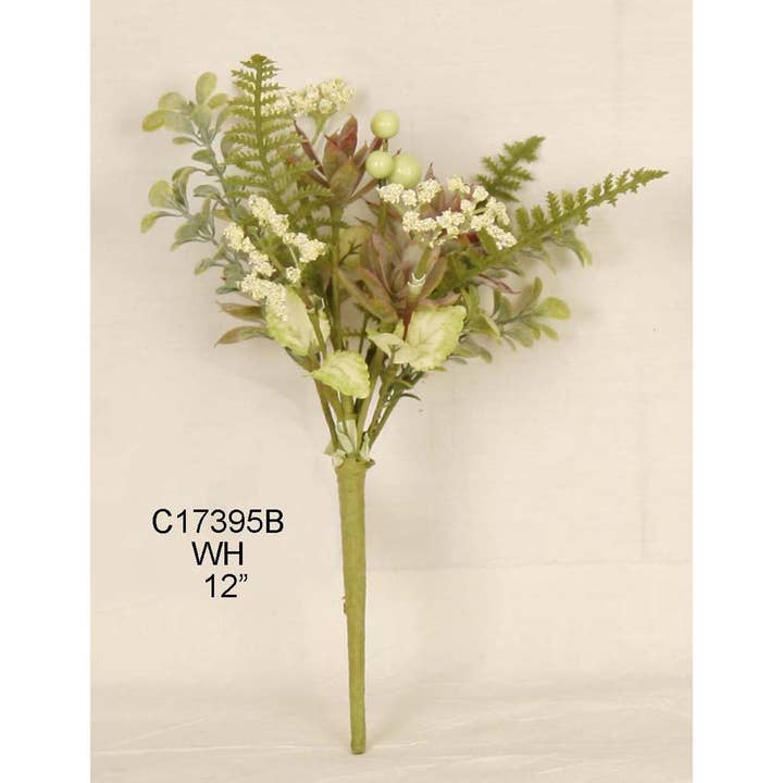 12-Inch Rustic Artificial Plant Bush Home Decor for wholesale by Tellon Investment & Trade