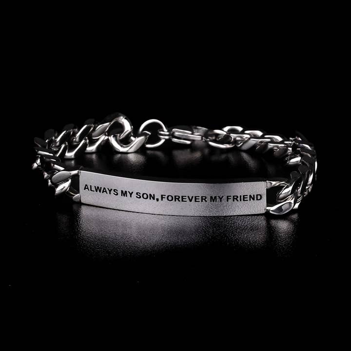 Always My Son, Forever My Friend - Men's Chain Bracelet for wholesale by The Inspiration Company