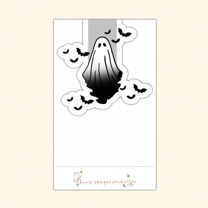 Halloween ghost magnetic bookmark for wholesale by Annie's paper studio