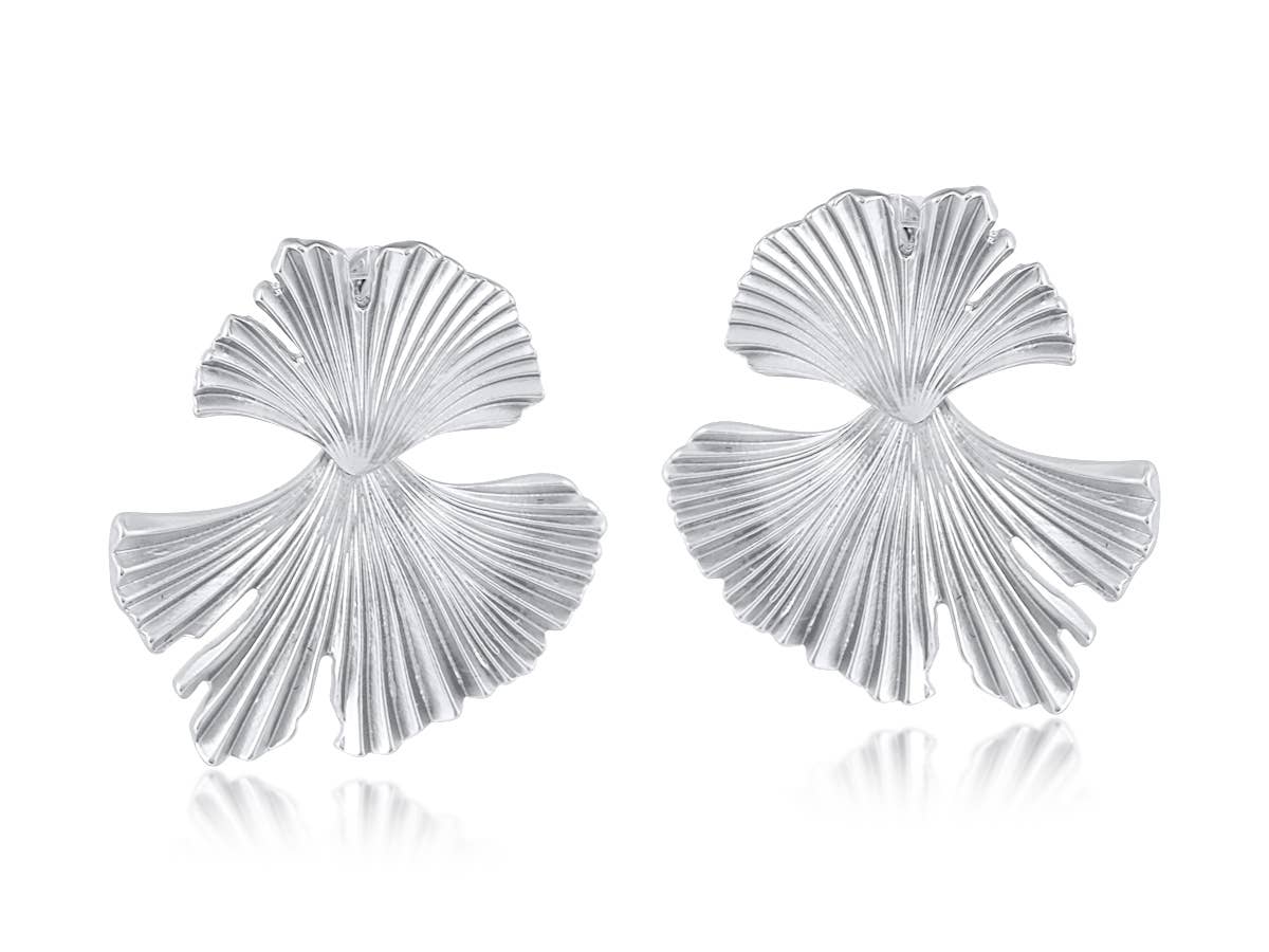 Big Metal London - Wholesale Dangle Earrings - Julia Ginko Leaf Dangle Earrings1