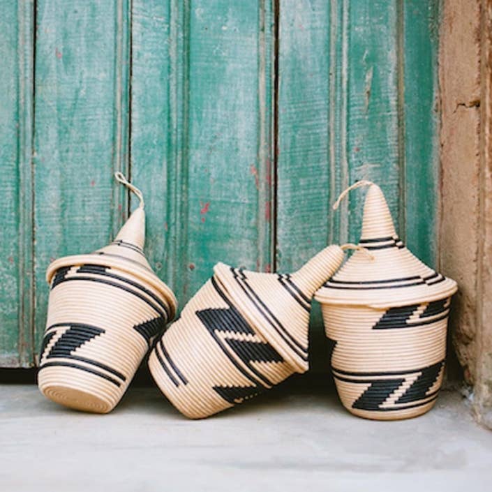 Azizi Life - Wholesale Basket - Sisal Peace Basket in Traditional2