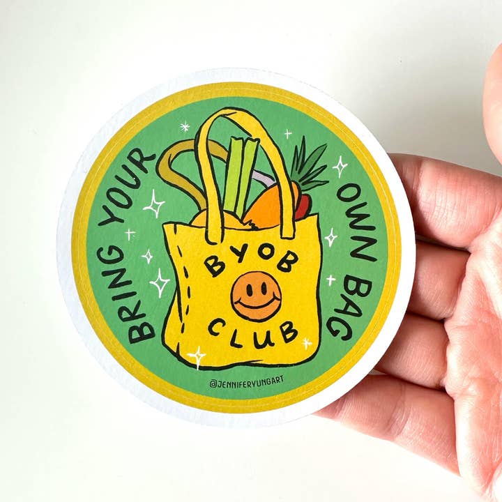 Jennifer Yung Art - Wholesale Sticker - Eco-Lover Sustainable Recycle Compost Earth Day Sticker Set6