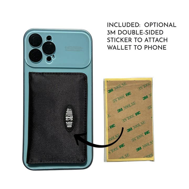 RFID Blocking Magnetic Phone Card Case - Black for wholesale by Big Skinny Wallets