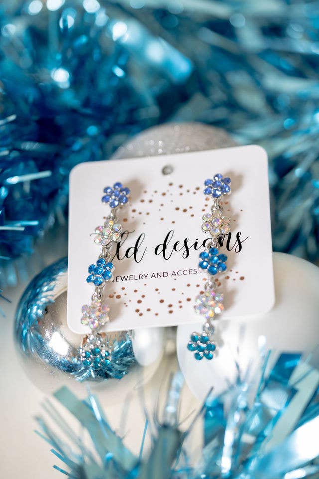 TLD Designs – Engroshandel Smykkesæt – Blomstrende Blues Rhinestone1