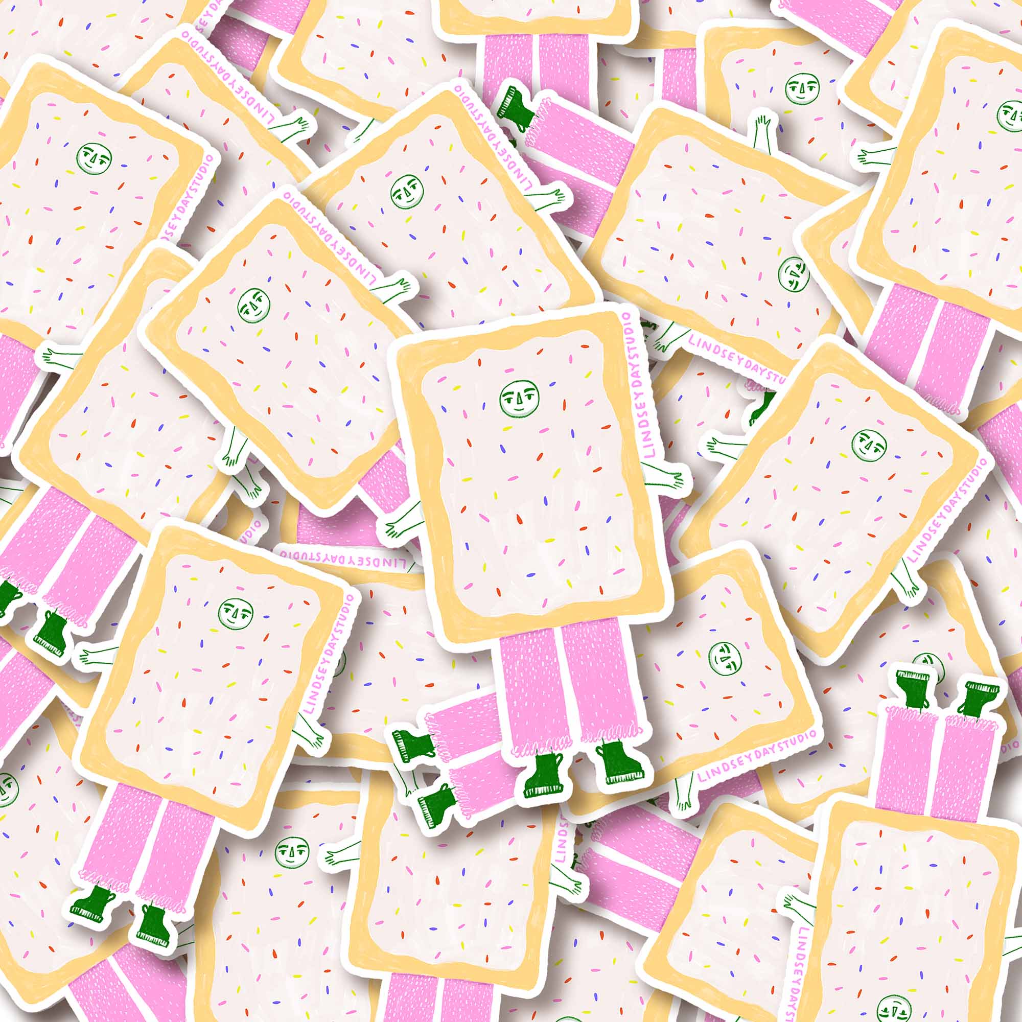 Lindsey Day Studio - Wholesale Sticker - Louie the Pop Tart Sticker, Funny Sticker, Food Sticker6