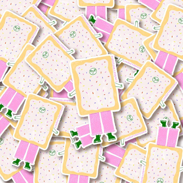 Lindsey Day Studio - Wholesale Sticker - Louie the Pop Tart Sticker, Funny Sticker, Food Sticker6