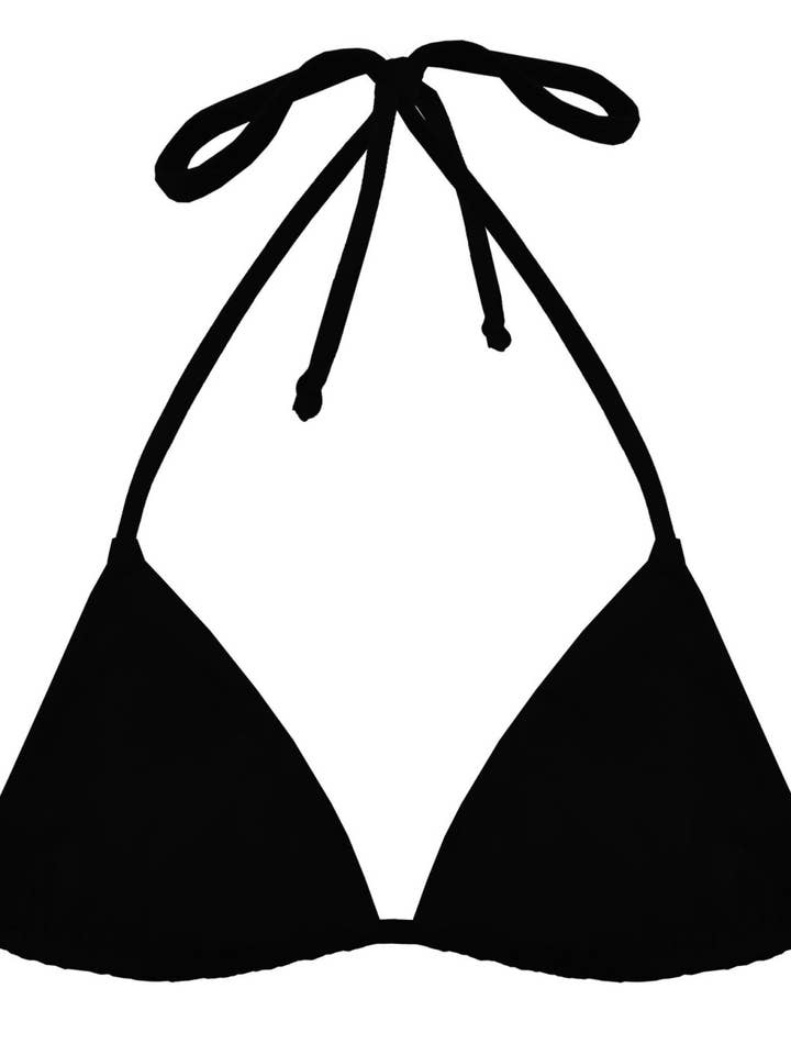 Rio Triangle Bikini Top Plain Pepper Black for wholesale by Vanilla-Sand