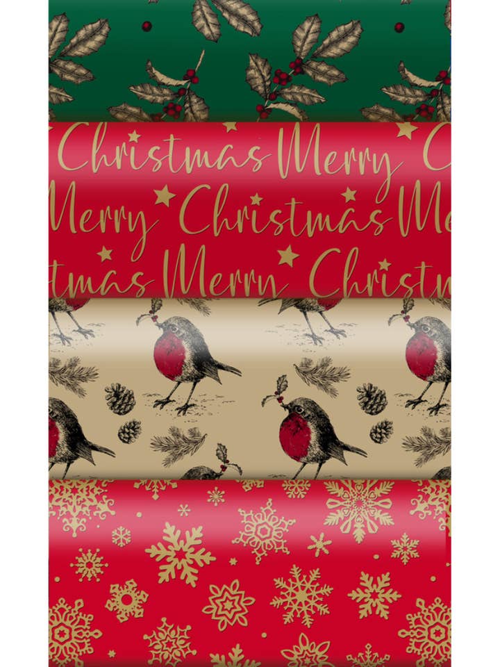 Eco-friendly Christmas Winter Deluxe FSC™ Wrapping Paper for wholesale by The Unique Paper Company