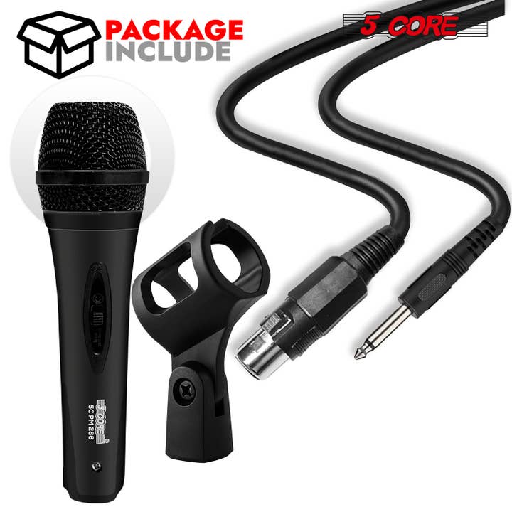 K Cube Inc - Wholesale Musical Instrument - 5 Core Dynamic Mic Wired Handheld XLR Microphone8
