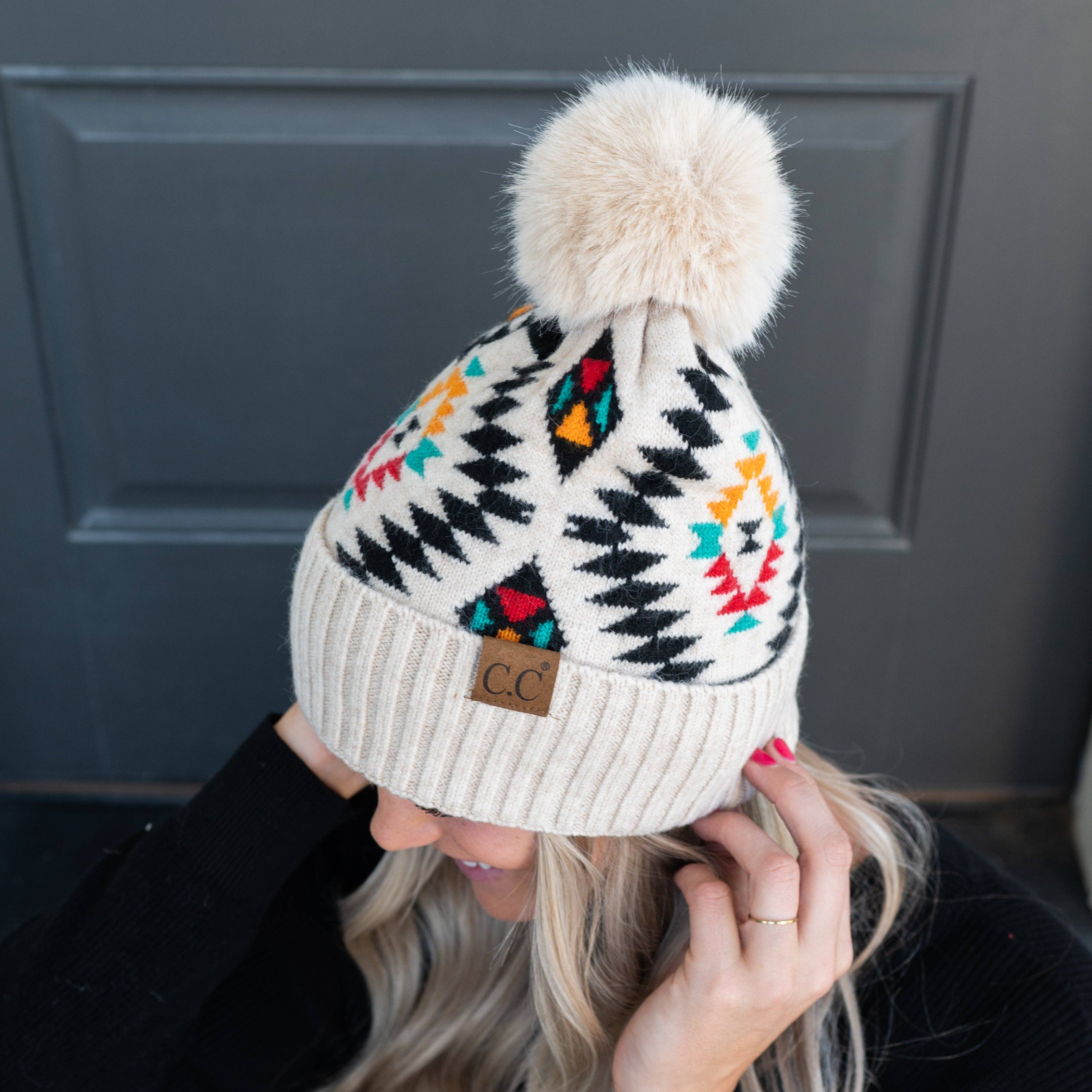Truly Contagious - Wholesale Beanie - Women's - CC Southwest Print Beanie ( HAT-3001 )13