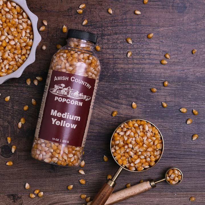 Amish Country Popcorn - Wholesale Popcorn - 14oz Bottle of Medium Yellow Popcorn5