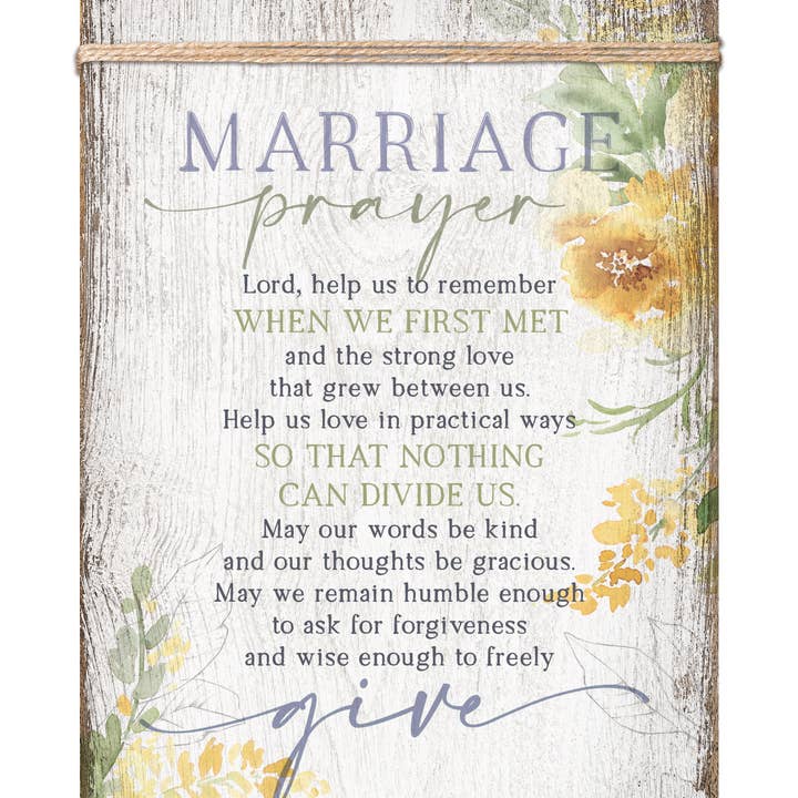 Dexsa – Engroshandel Skilt – Ægteskab bøn - tidløs sejlgarn 6x9 træ plak