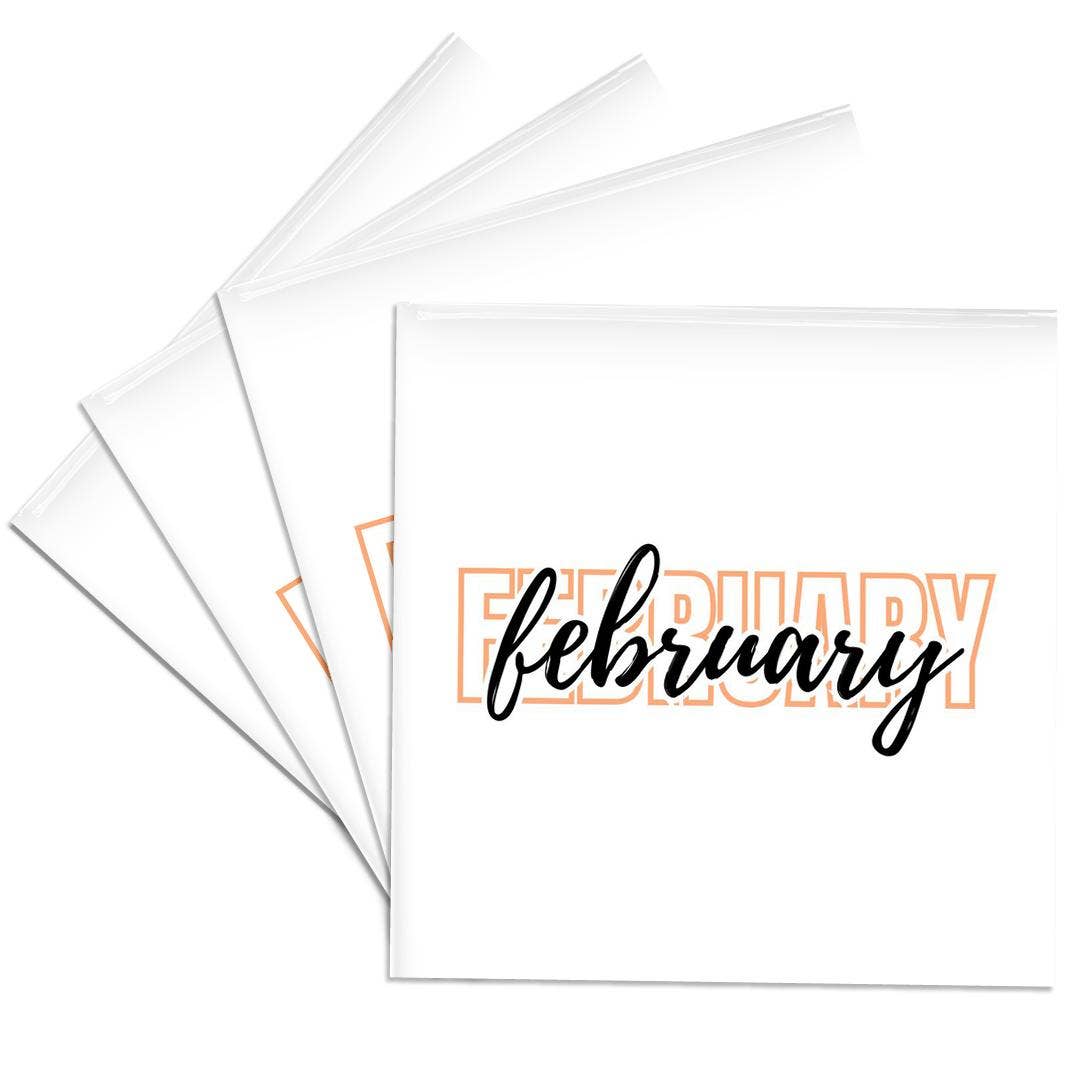 3dRose - Wholesale Coasters - 3dRose, February - Typography Text, Coaster0