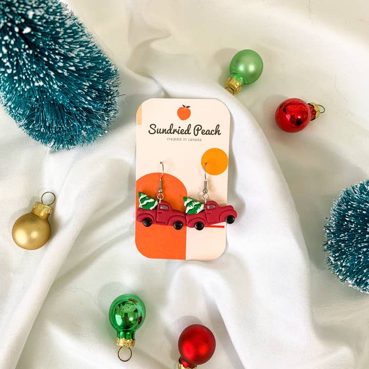 Sundried Peach - Vendita all'ingrosso Orecchini pendenti - Camion dell'albero di Natale1