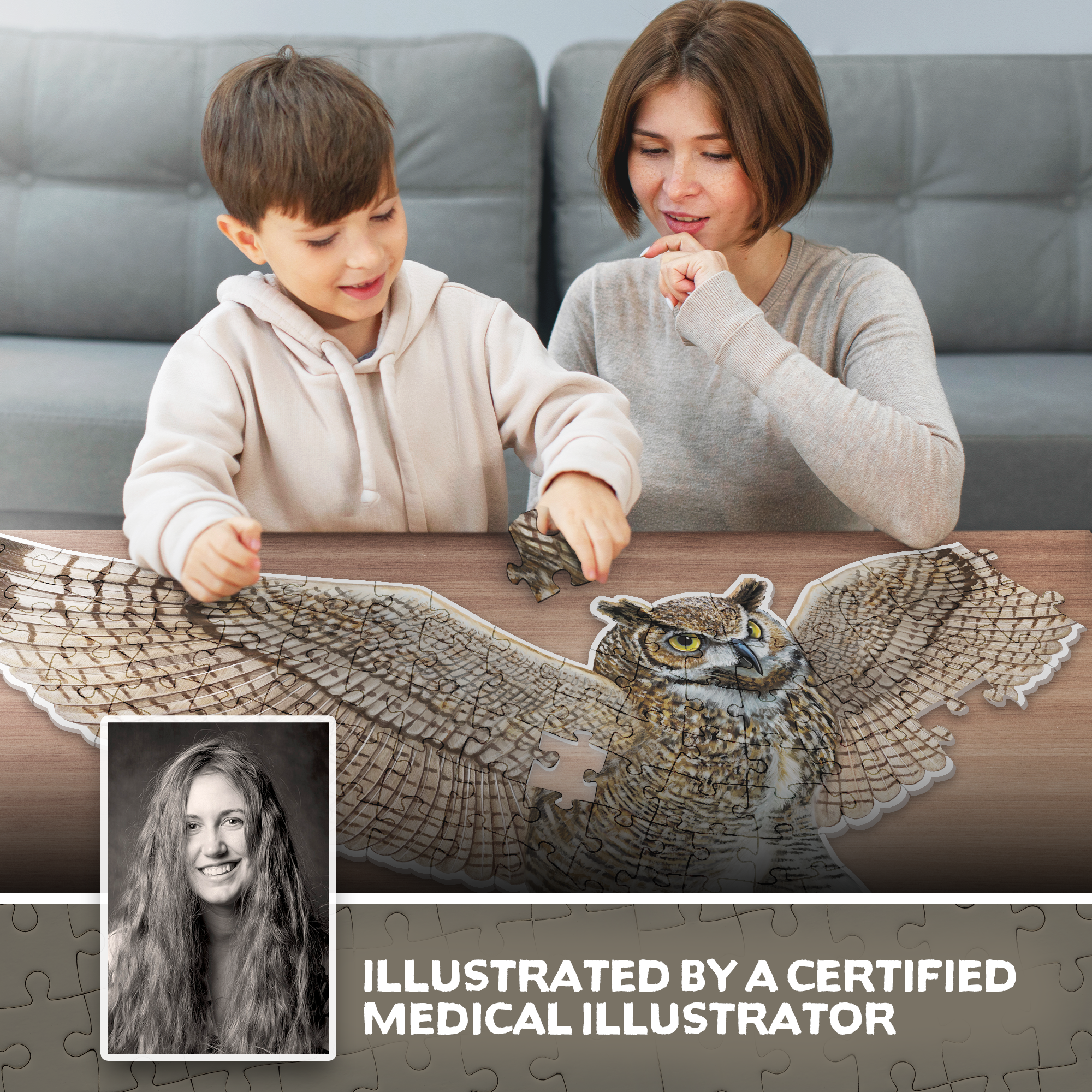 Genius Games - Wholesale Puzzle - Kids - Turn N Learn: Owl Puzzle3