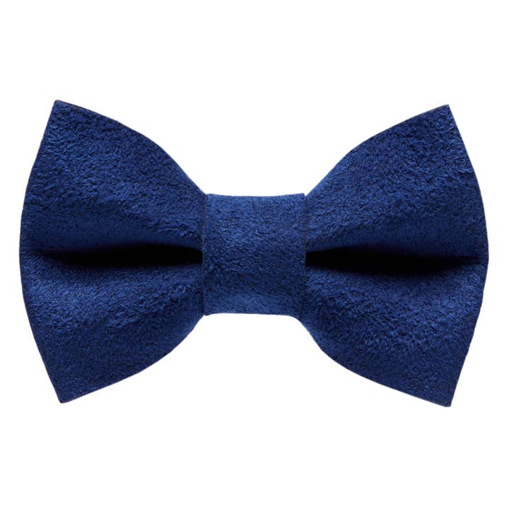 The Luxe - Marineblau Ultrasuede Katzen- /Hundefliege für den Großhandel von Sweet Pickles Designs