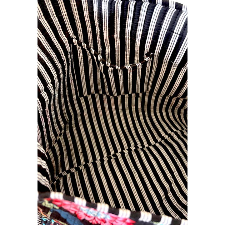 Nash Grey - Wholesale Tote Bag - Women's - Lennox Black Floral Tote Bag2