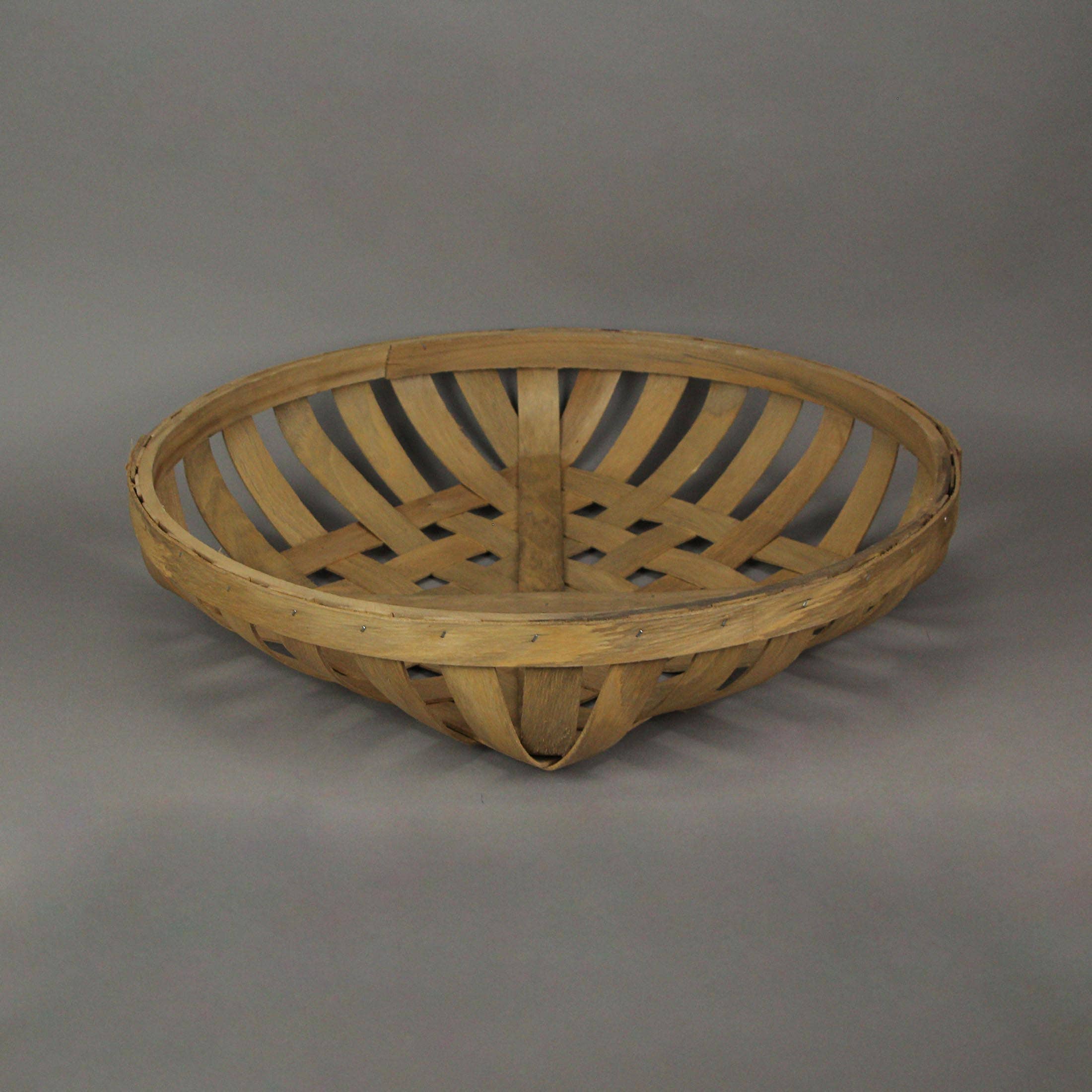 Things2Die4 – wholesale Decorative tray – Round Natural Woven Wood Tobacco Basket Decorative Tray S/22
