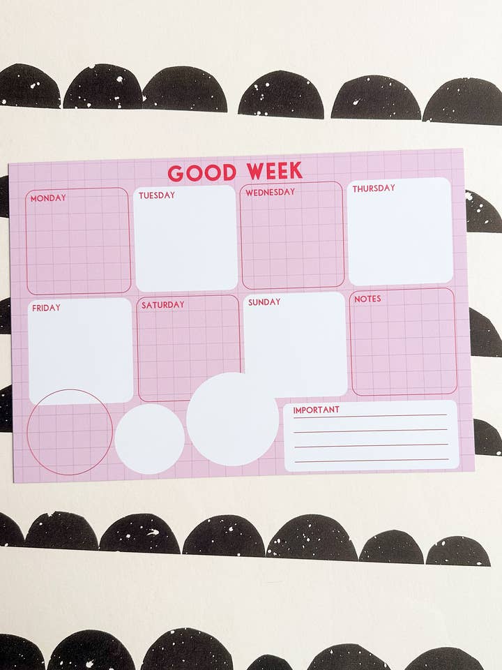 Magnetisk, avtorkningsbar veckoplan inklusive filmspenna för wholesale av StudioSonna