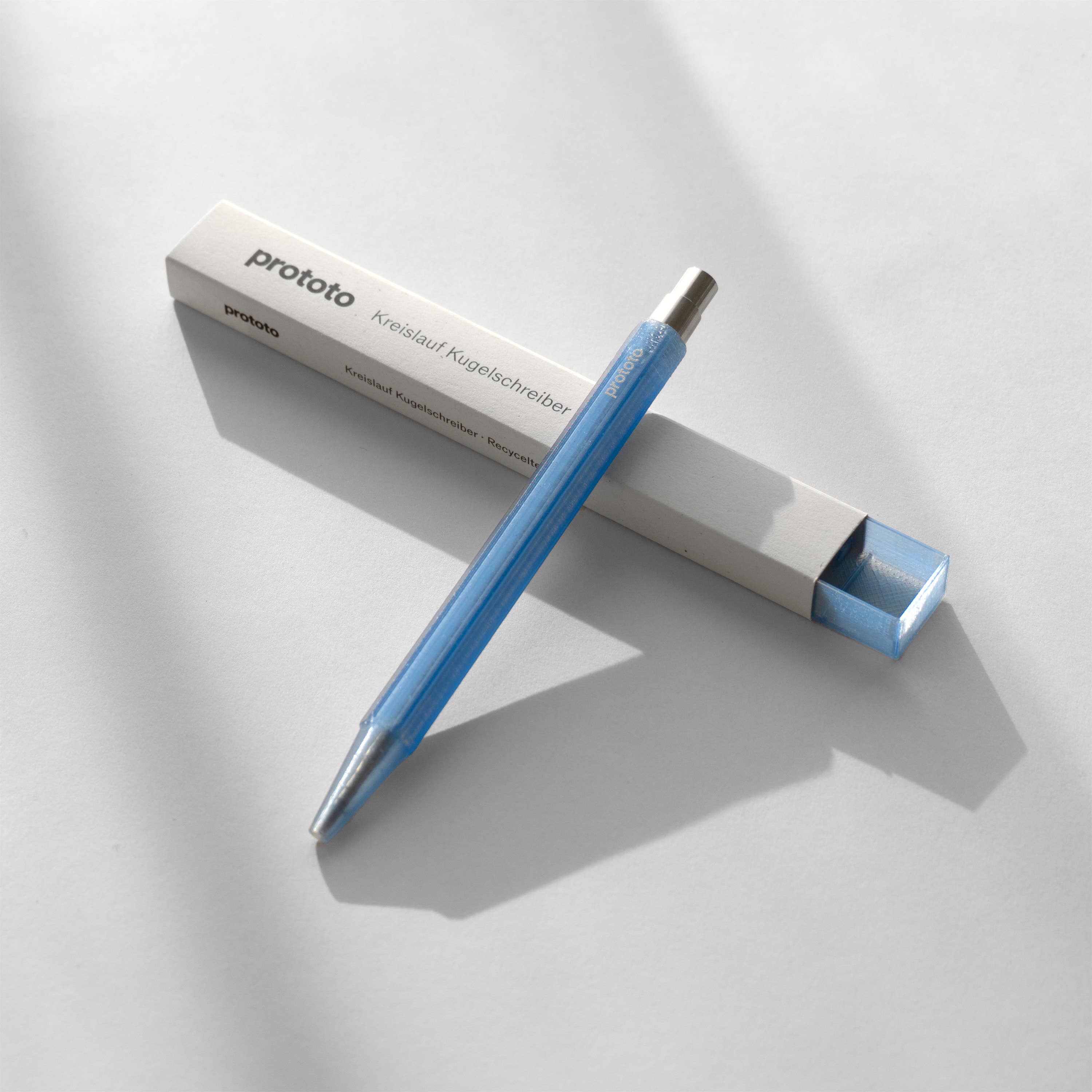 Prototo - Wholesale Pen - Blue Circular Ballpoint Pen Sustainable Recycling