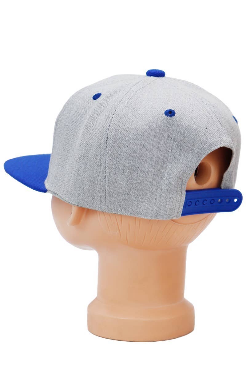 Cap Zone - Wholesale Baseball Cap - Kids - Kids Solid Twill Snap Back Flat Bill Cap18
