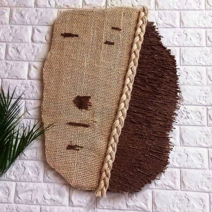 Textile Art Wall Hanging: Vertical Fiber, Woven Rope for wholesale by JuteExtravaganza