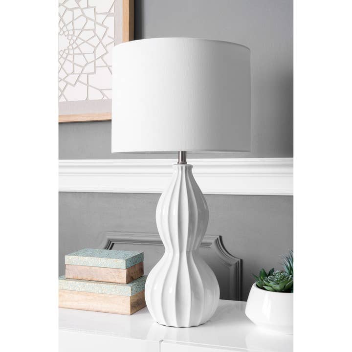 Cream Cary 30" Ceramic Table Lamp for wholesale on Faire