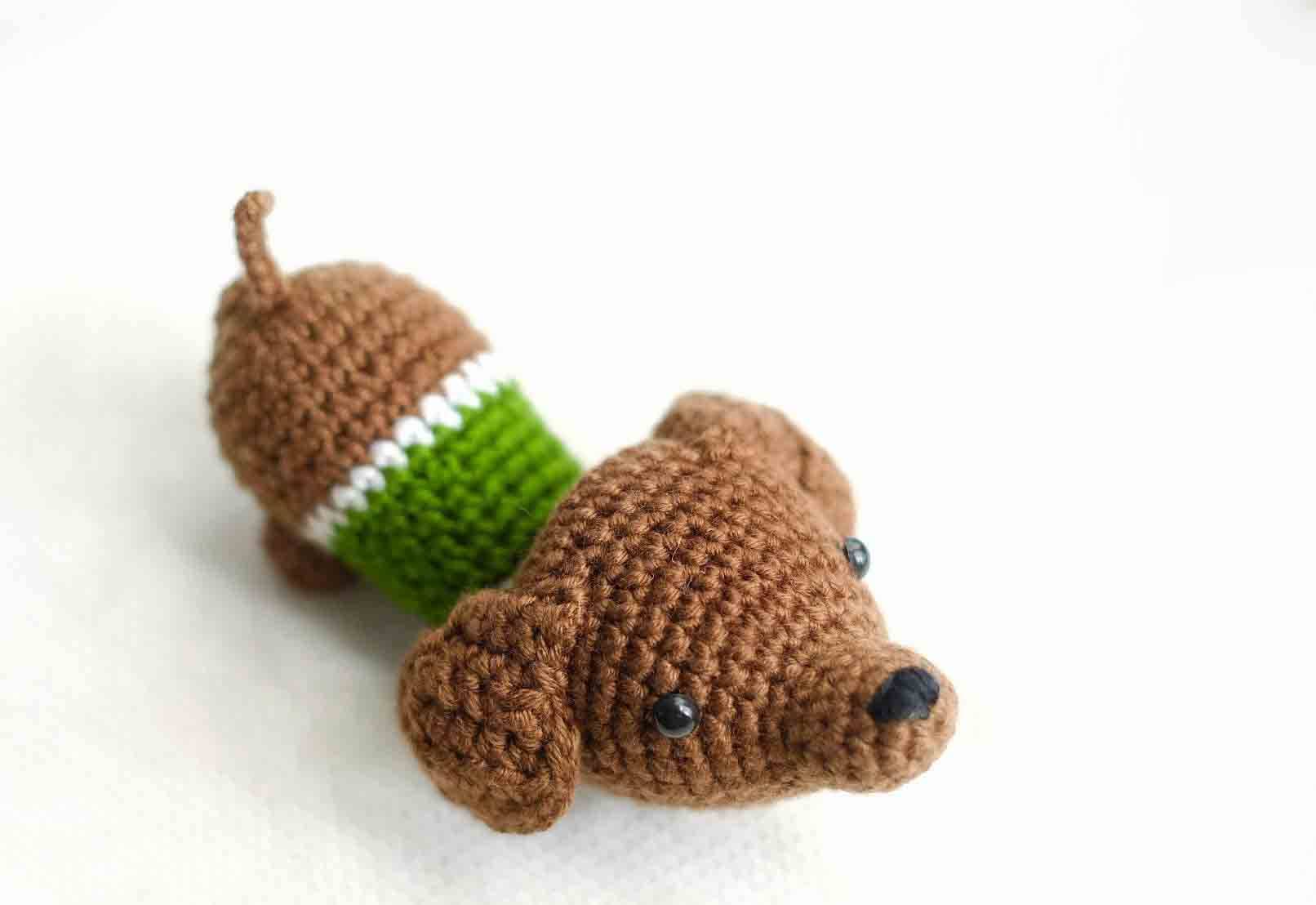 TOMOPOD LLC - Wholesale Stuffed/Plush Toy - Kids & Baby - Crochet The Dachshund Dog, Amigurumi Dog, Handmade Plushie