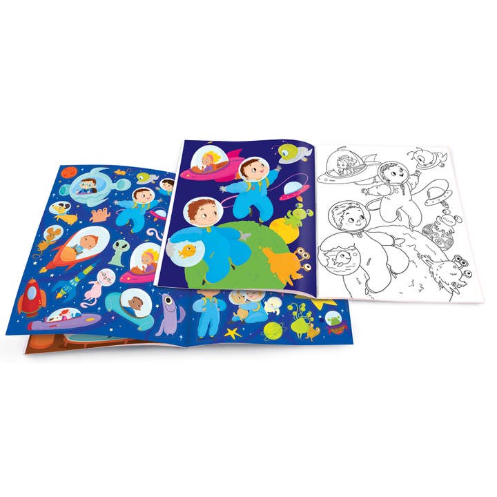 The Piggy Story - Wholesale Coloring Book - Kids & Baby - Space Adventure Dry Erase Coloring Book