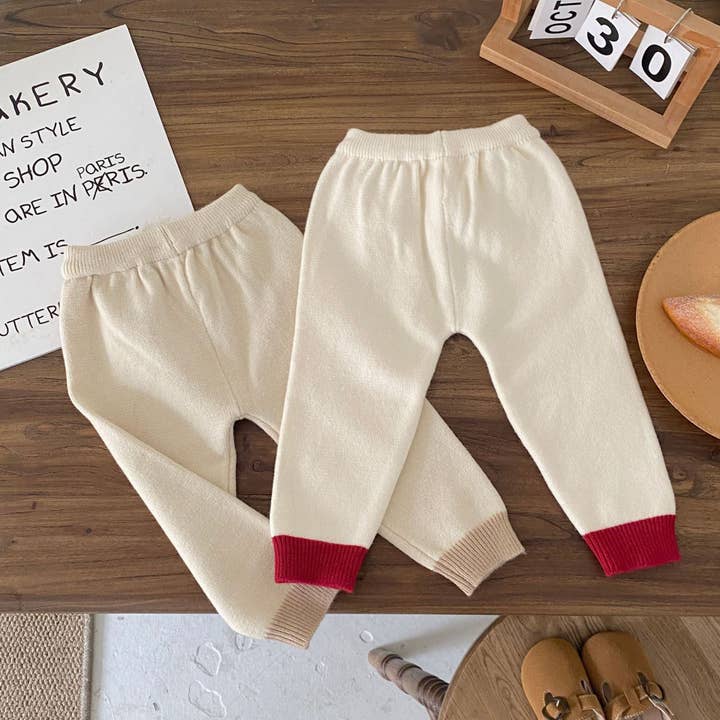 MyKids-USA® - Wholesale Clothing Set - Baby - Autumn and Winter New Arrival Baby Kids Unisex Long Sleeves Striped Pattern Crew Neck Knitted Cardigan and Pants Clothing Sets4