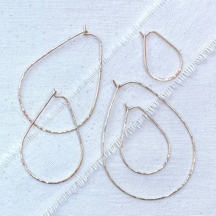 Aros FACET Ovaline para venta al por mayor de Hoops by Pliers & String