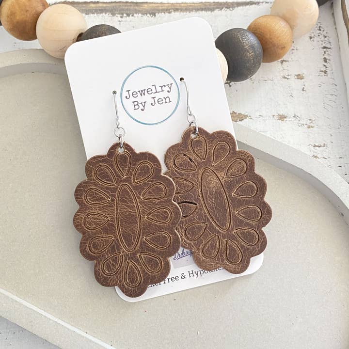 Jewelry By Jen - Wholesale Dangle Earrings - Concho Earrings: Vintage Cowboy2