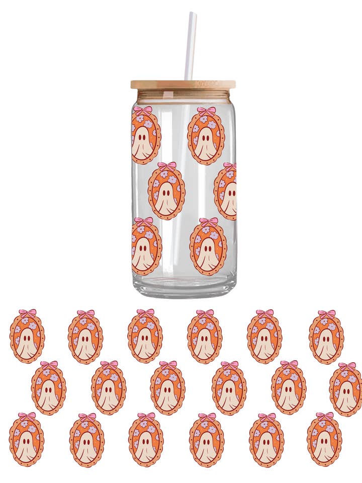 Ghostie Frames UV DTF Cupwrap for wholesale by Teddy Transfers