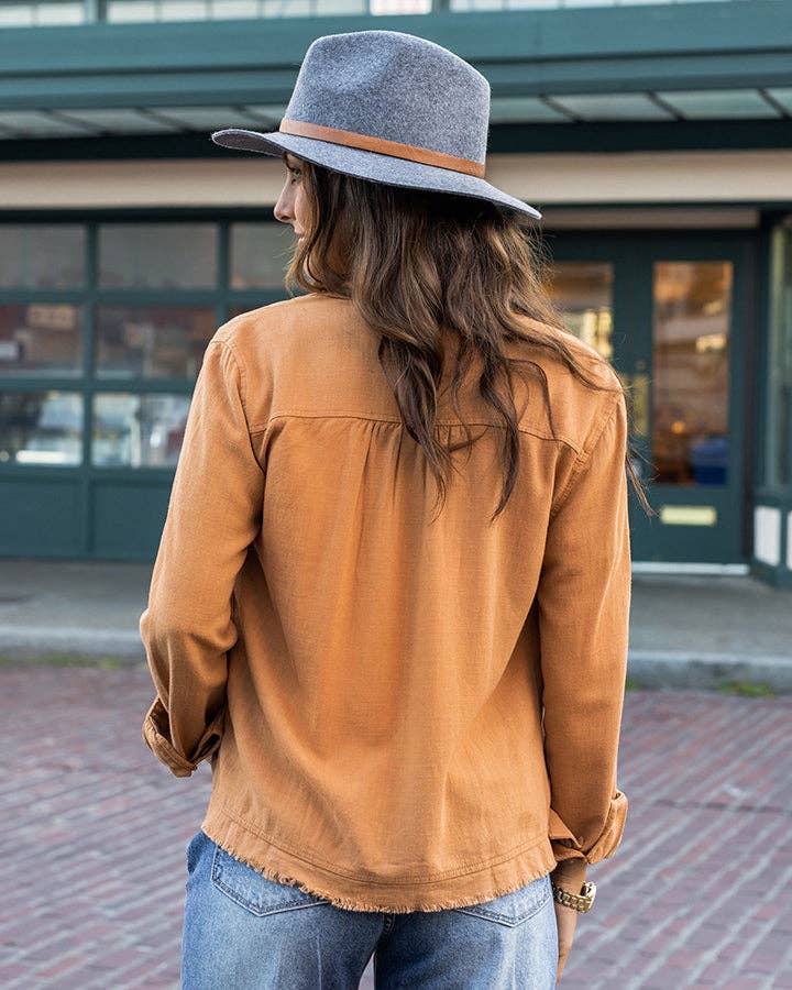 Linen Safari Jacket in Chai for wholesale on Faire3