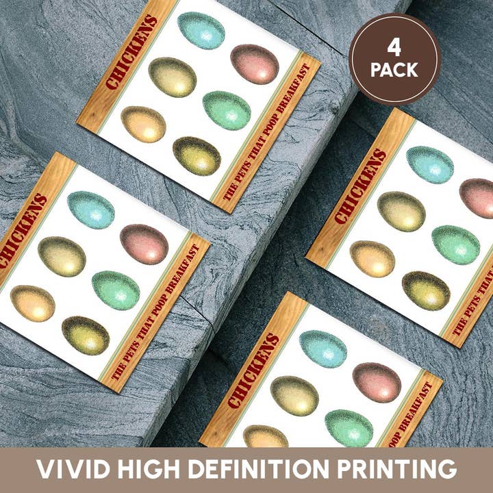 3dRose – Base de copos por atacado – 3dRose, Galinhas Os Animais de Estimação Que Fazem Cocó ao Pequeno-Almoço - Gráfico Engraçado de Humor de Galinhas, Base para Copos5