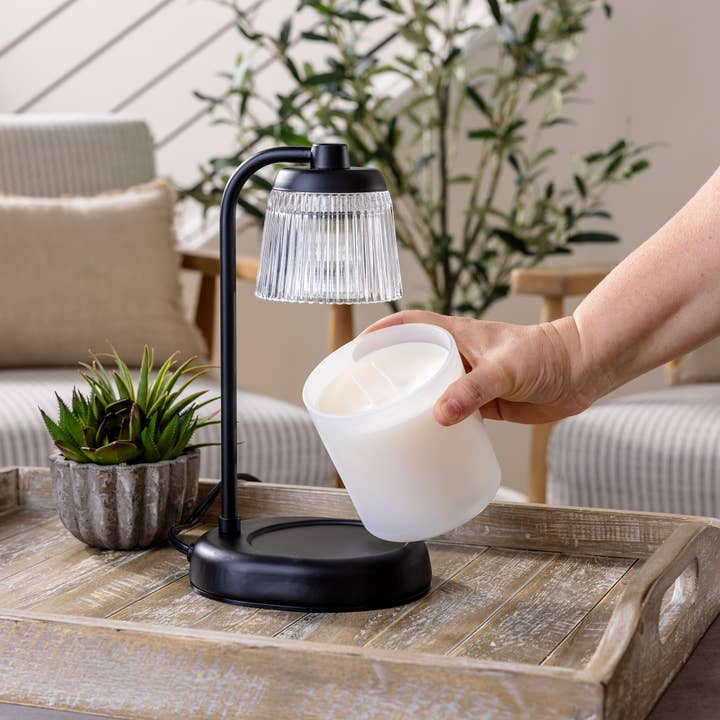 Candle Warmers Etc. Duftlampen & Kerzen – Großhandel Wachswärmer – CANDLE WARMERS® FLUTED GLAS Lampe für Duftkerzen black3