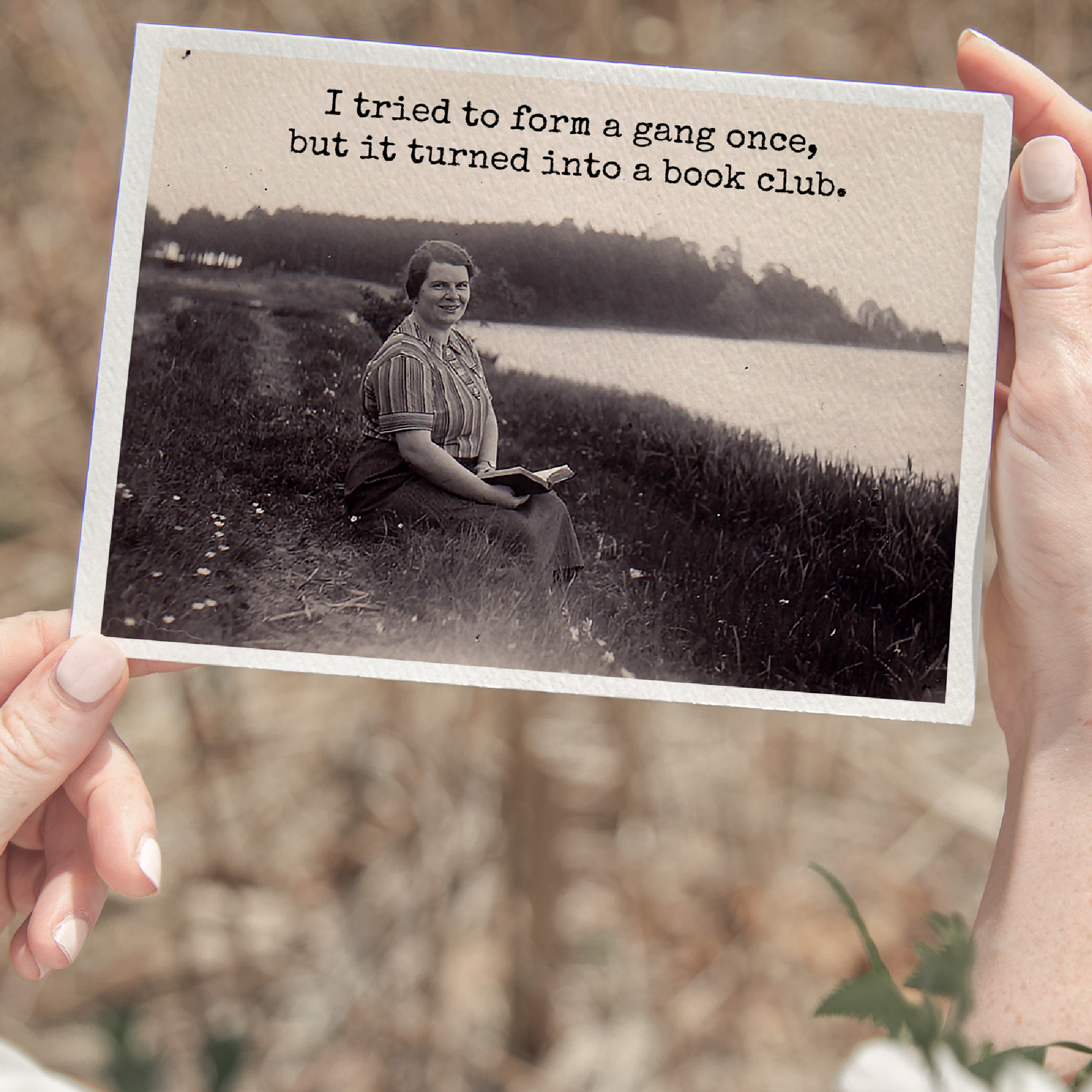 Raven's Rest Studio - Wholesale Everyday Greeting Card - Funny Greeting Card. Tried To Form A Gang Once... Book Club3