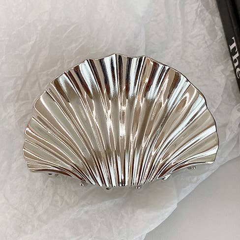 Shell Claw Clip in Silver for wholesale by Last True Angel
