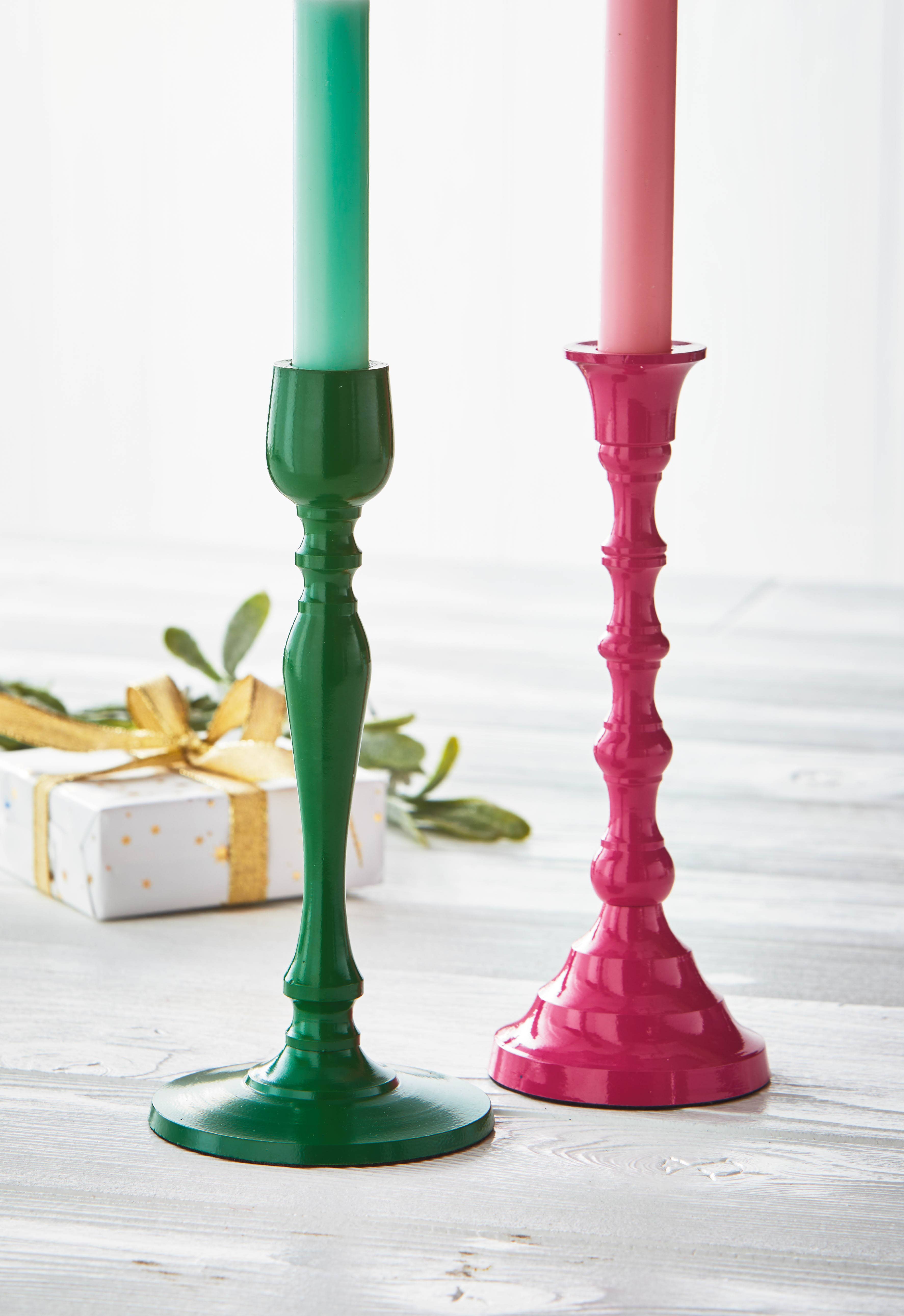 tag - Wholesale Candle Holder - Zahra Taper Holder Md Hot Pink Aluminum Everyday2