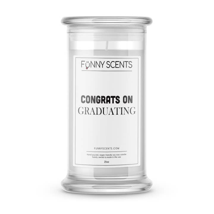 Gefeliciteerd met het afstuderen van grappige kaarsen voor wholesale door JewelryCandles.com