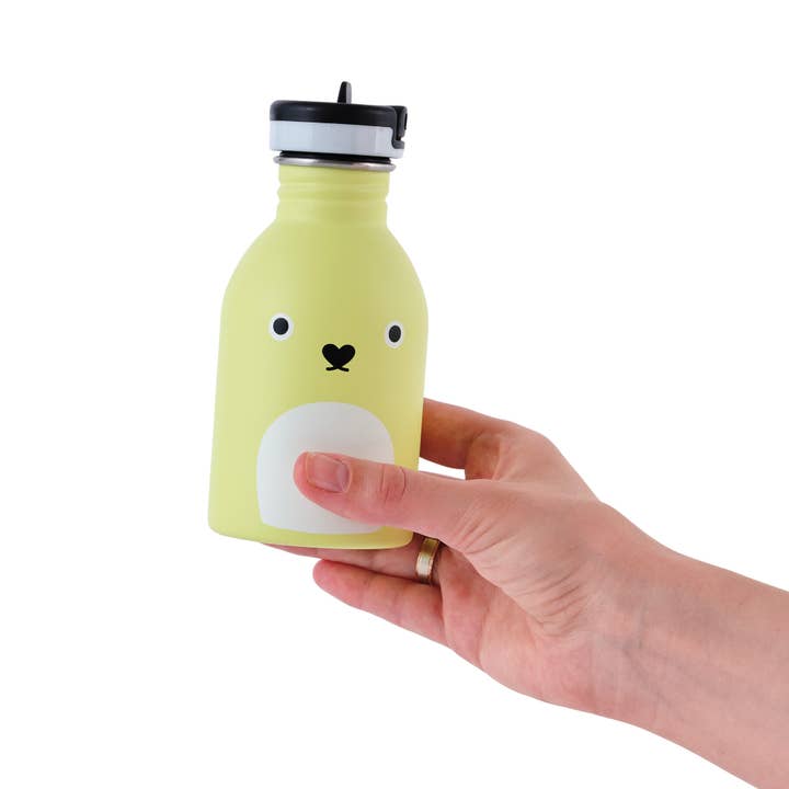 Noodoll - Wholesale Water Bottle - Stainless Steel Water Bottle - Ricecracker Mouse - Yellow5